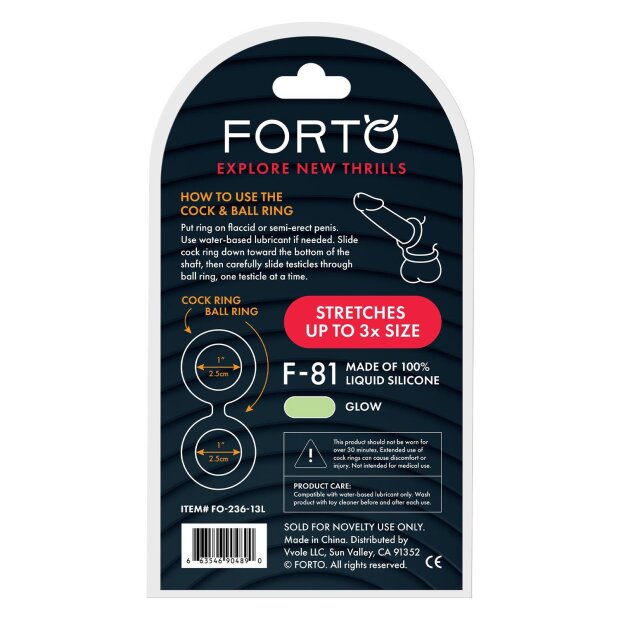 Forto F-81 Double Ring Yellow Glow in the Dark