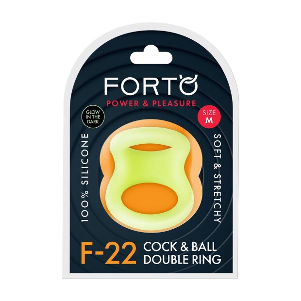 Forto F-22 D Ring Medium Weiß Glow in the Dark