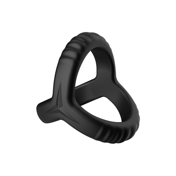 Forto F-59 Tri Cock And Ball Ring Black