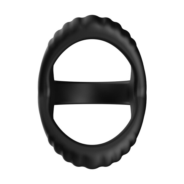 Forto F-59 Tri Cock And Ball Ring Black