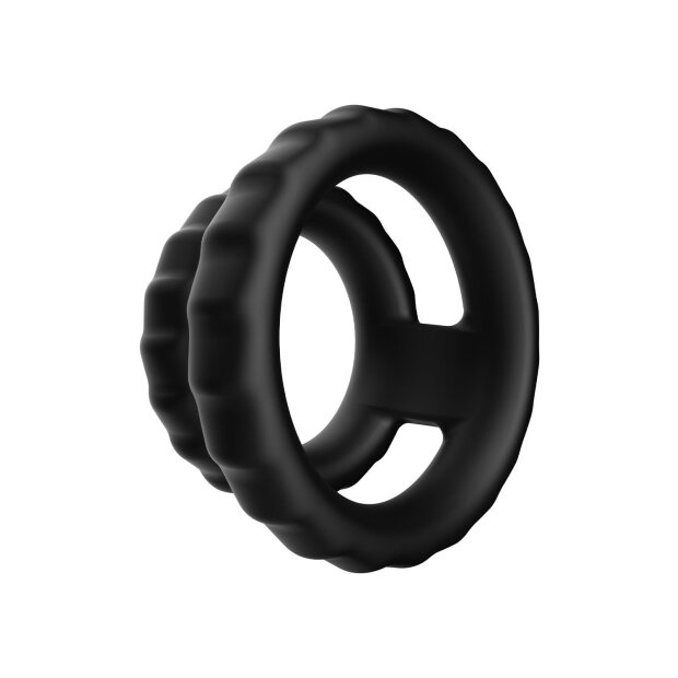 Forto Tiered Cock And Ball Ring Noir