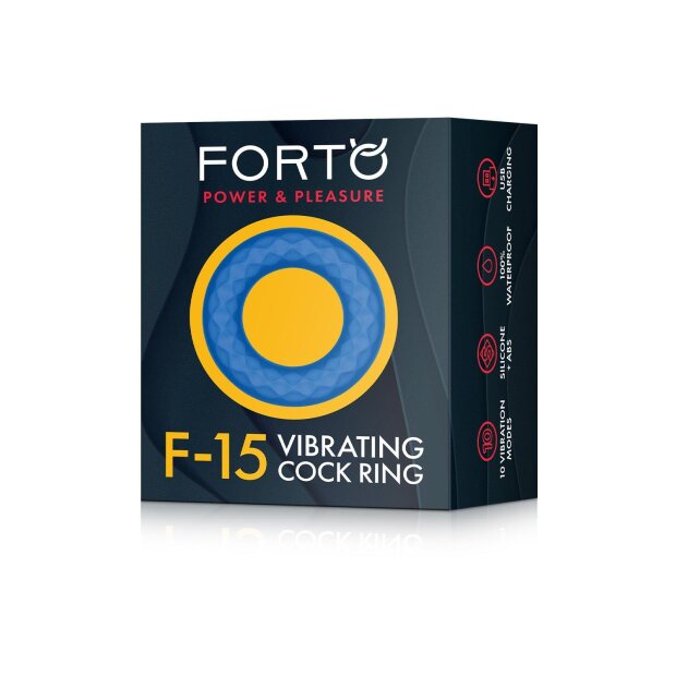 Forto F-15 Vibrating Cockring Blue