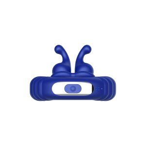 Forto F-24 Textured Vibrating Cockring Blue