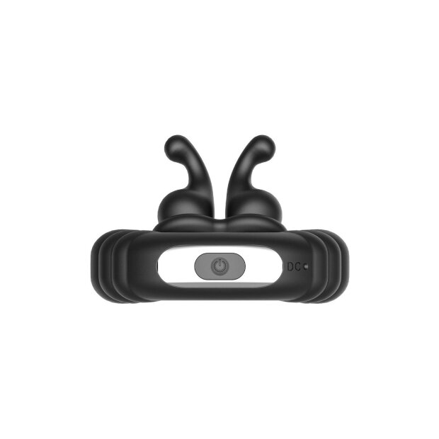 Forto F-24 Textured Vibrating Cockring Schwarz