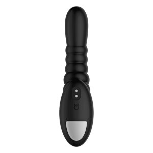Forto Ribbed Pro Anal Vibrator Black