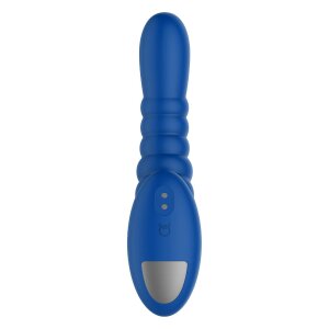 Forto Ribbed Pro Anal Vibrator Blue