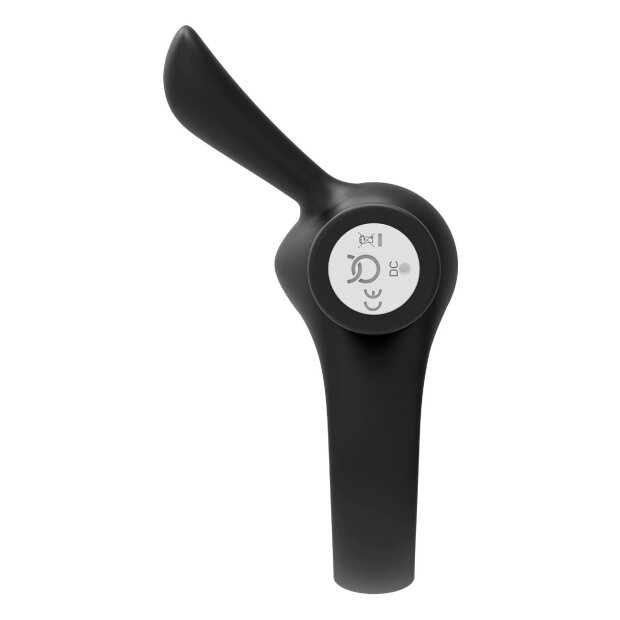 Forto Bunny Vibrating Penis Ring Black