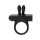 Forto Bunny Vibrating Penis Ring Black