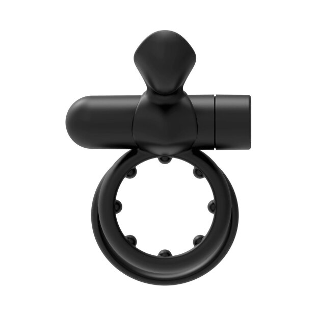 Forto Pointer Vibrating Penis Ring Black