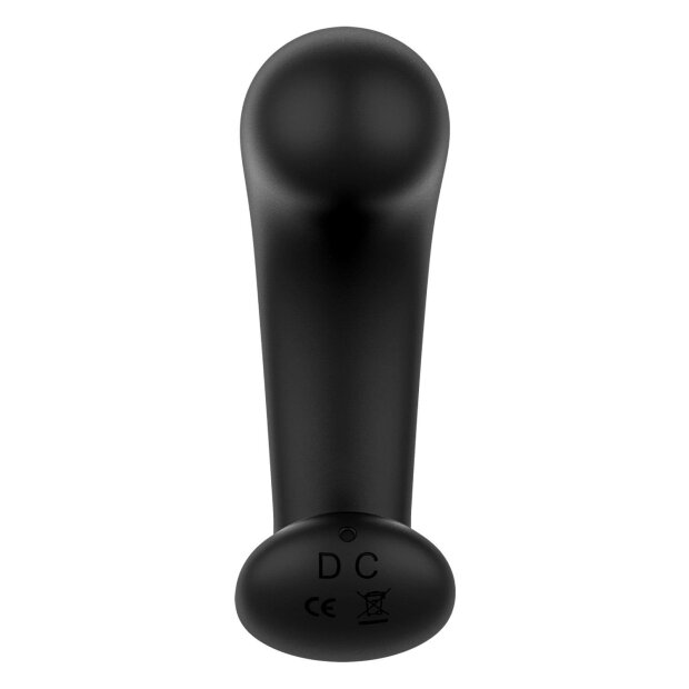 Forto Vibrating Anal Plug with Remote Control Black