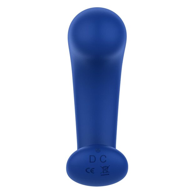 Forto Vibrating Anal Plug with Remote Control Blue