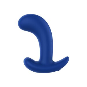 Forto Vibrating Anal Plug with Remote Control Blue