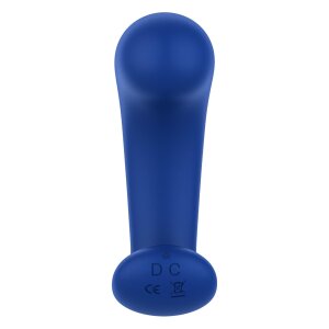 Forto Vibrating Anal Plug with Remote Control Blue