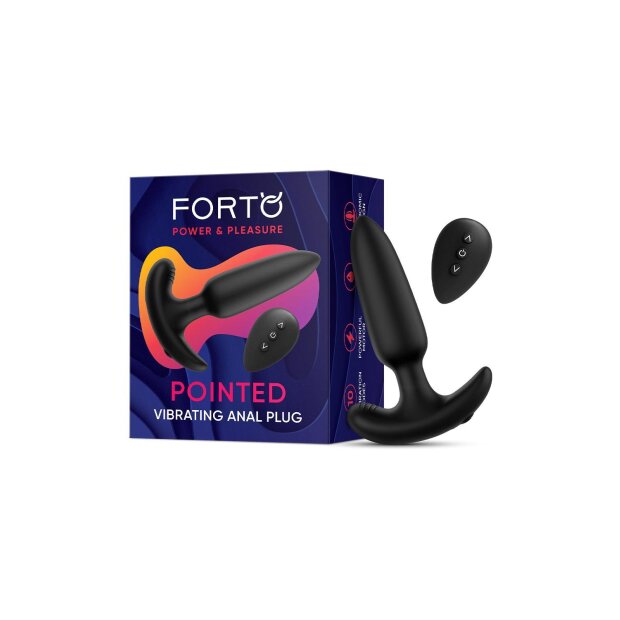 Forto Plug Anal Vibrant avec Télécommande Noir