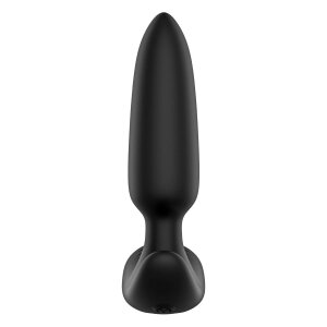 Forto Vibrating Anal Plug with Remote Control Black