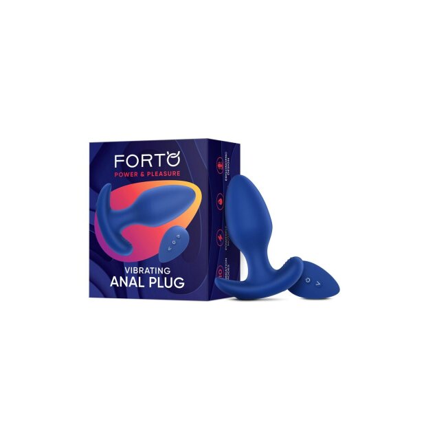 Forto Vibrating Anal Plug Blue