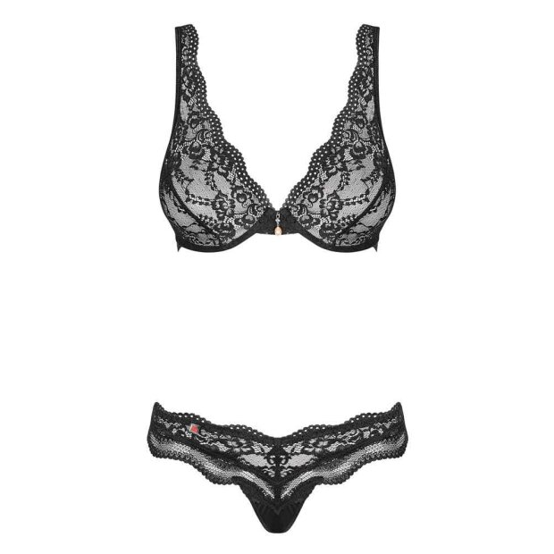 Obsessive Set schwarze Spitze L/XL