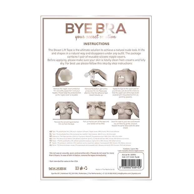 Bye Bra Breast Lift & Fabric Nipple Covers D-F