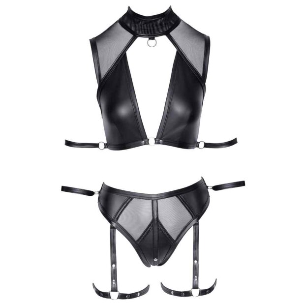 Top und Slip schwarz M