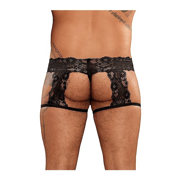 G-String Garter Shorts Black L/XL