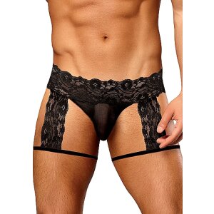 G-String Garter Shorts Black L/XL