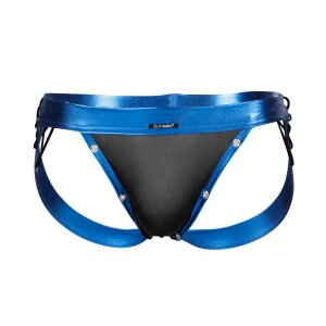 CUT4MEN - Desire Jockstrap BlueLeatherette M