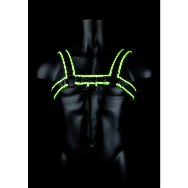 Chest Bulldog Harness Glow in the Dark S/M