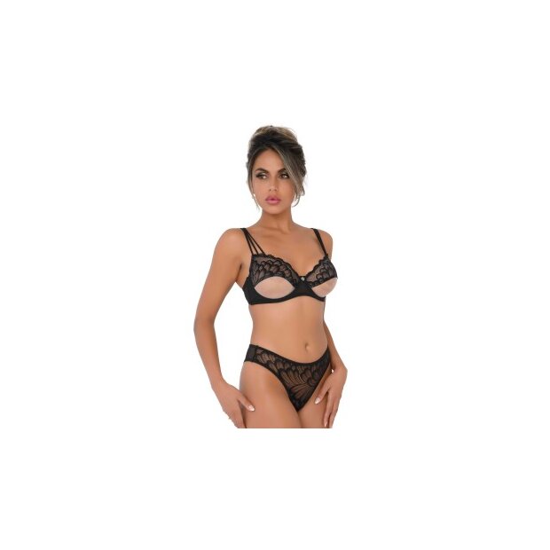 Unlined bra with faux underbust 85C