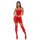 Forplay Sheer Intimacy Mesh Kleid Set rot L