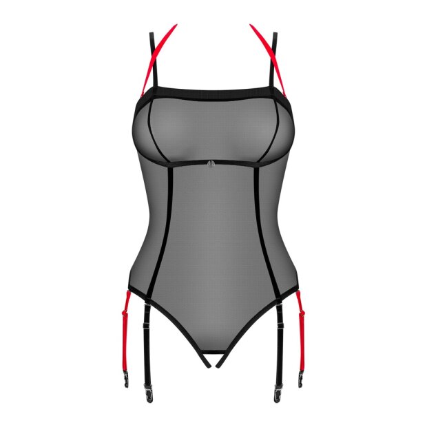 Obsessive Glandez Body mit Ouvert String schwarz M/L