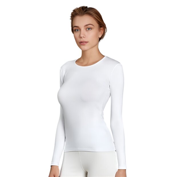 Doreanse Thermal Frauen langarm T-Shirt weiß S