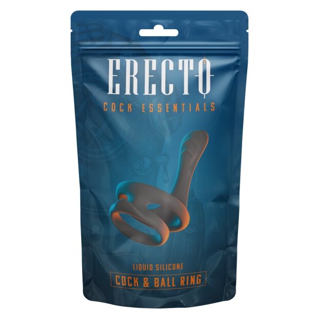 Erecto Cock & Ball Ring Black Ø 4 cm