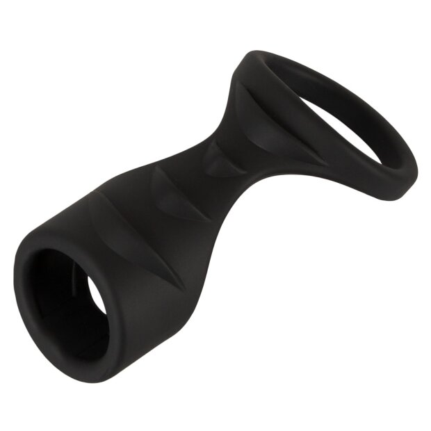Erecto Penis Sleeve with Testicle Ring Black Ø 3-4.2 cm