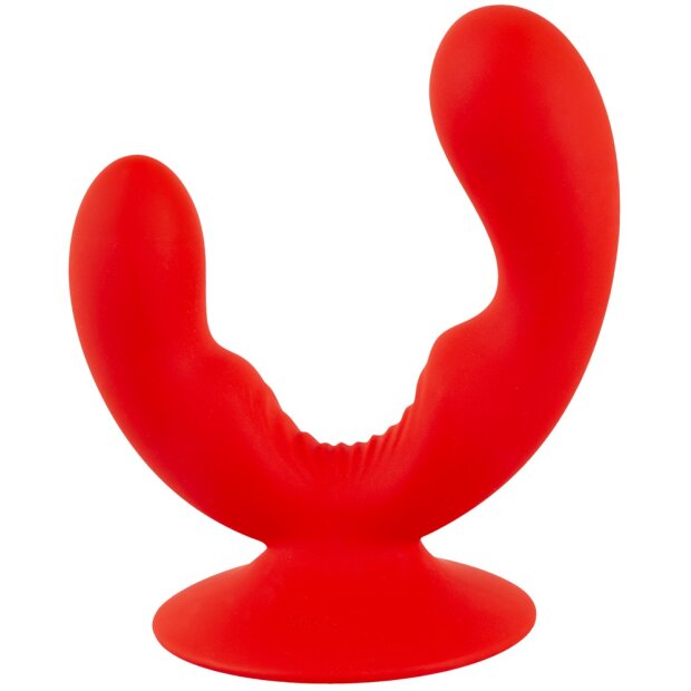 You2Toys Doppelvibrator mit Saugfuß Rot