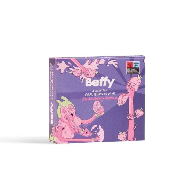 Asha Beffy Dental Dams Strawberry 4 pcs