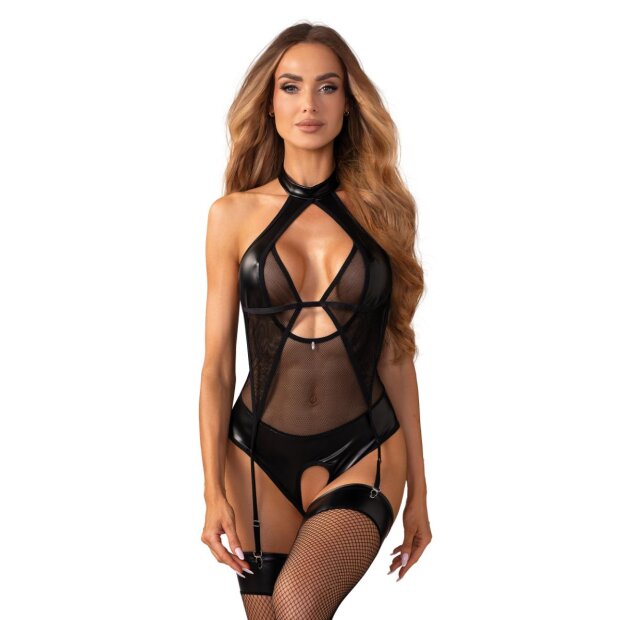 Obsessive Dominna Teddy Crotchless Noir S-M
