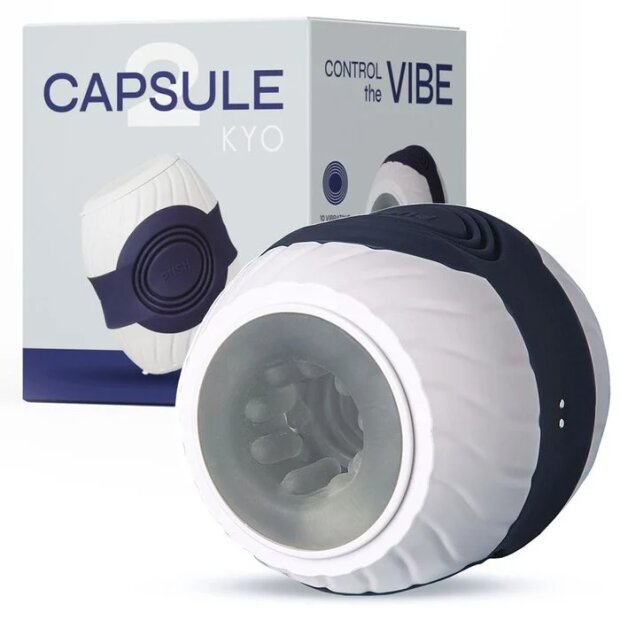 Motsutoys Kyo Capsule 2 Masturbator with Vibration Blue White