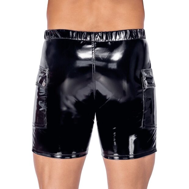 Black Level Vinyl Shorts Black S