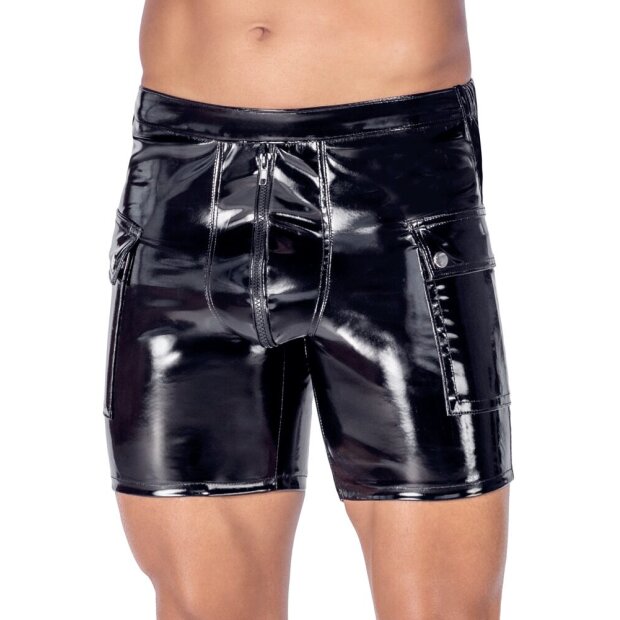 Black Level Vinyl Shorts Black 2XL