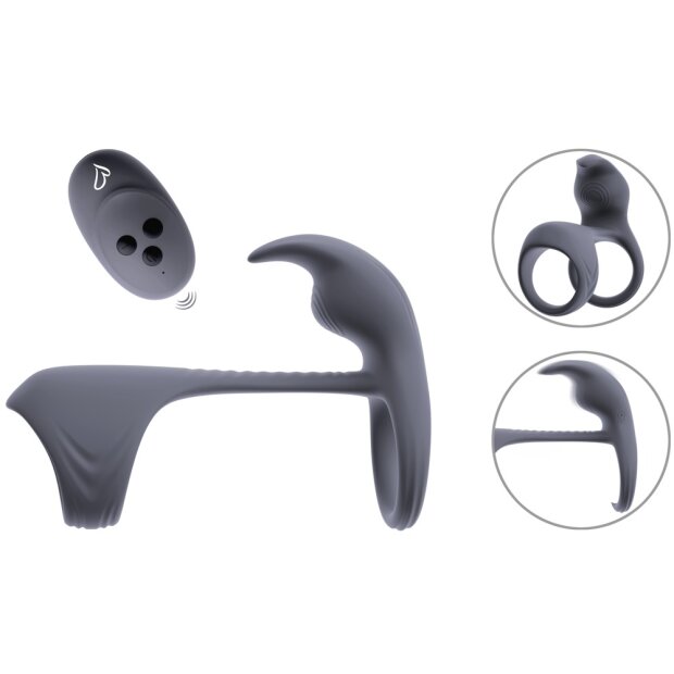 beau cœu Vibro Penismanschette mit Klitoris Stimulator