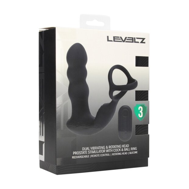 Levelz Prostate Stimulator with Vibrating and Rotating Head