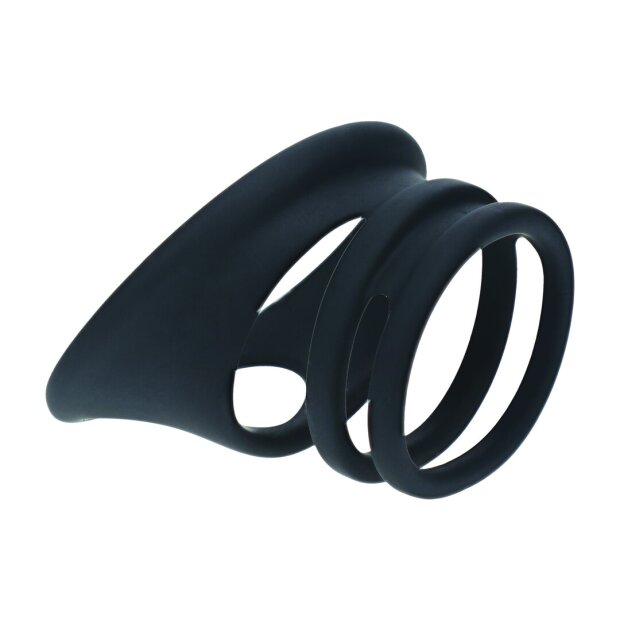 Levelz Silicone Cock and Ball Ring Set Black