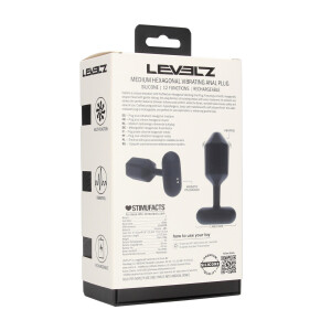 Levelz Hexagonal Vibrating Silicone Anal Plug M