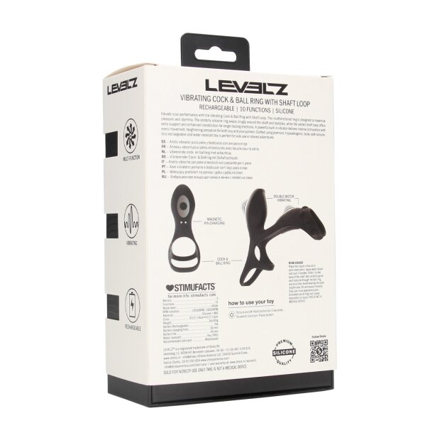 Levelz Vibrating Silikon Penis und Hodenring