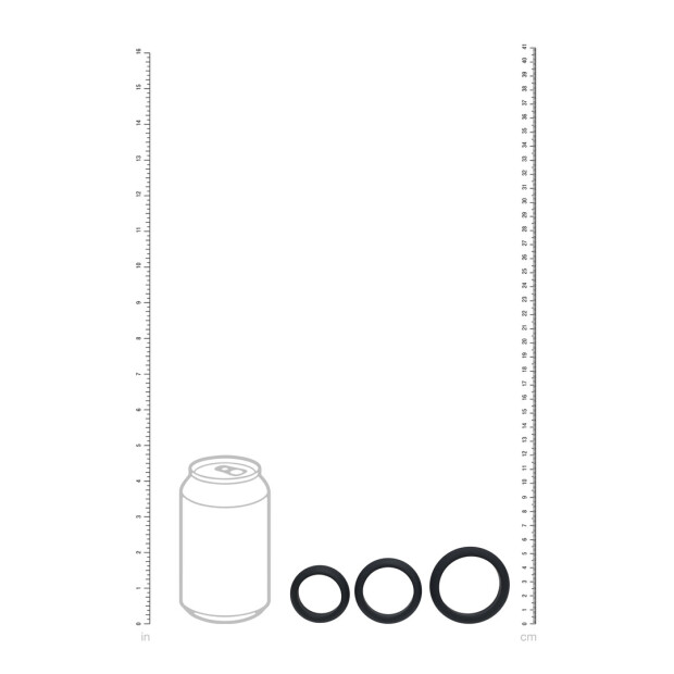 Levelz Breites O-Silikon Penisring Set 3-teilig