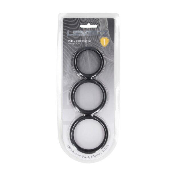 Levelz Wide O Silicone Penis Ring Set of 3
