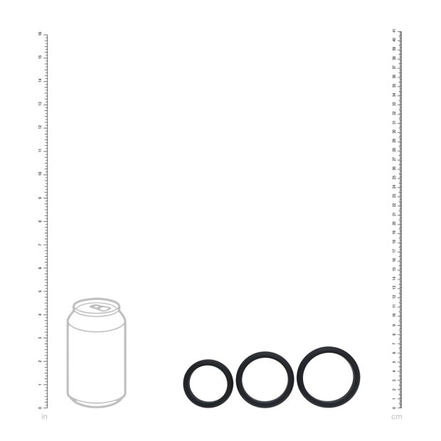 Levelz Wide O Silicone Penis Ring Set of 3