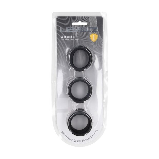 Levelz Liquid Silicone Ball Strap Set Black