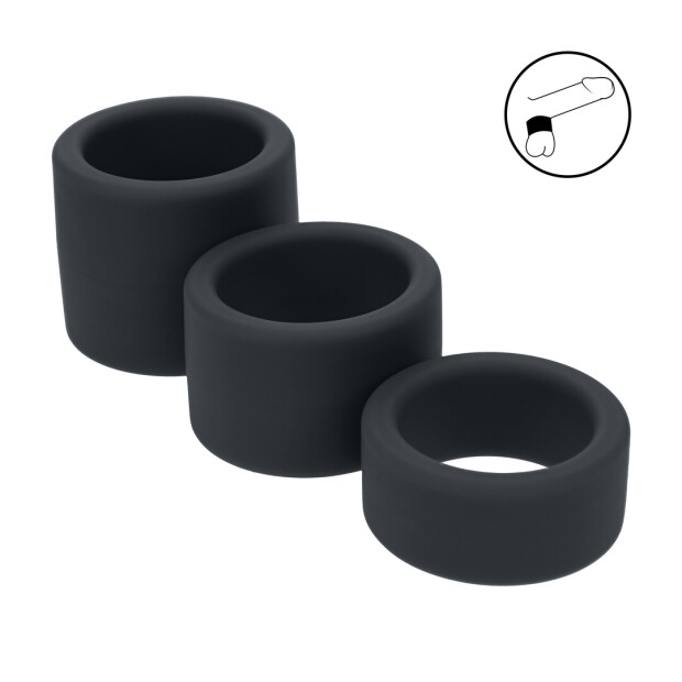 Levelz Liquid Silicone Ball Strap Set Black