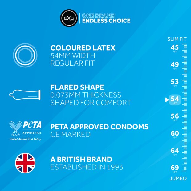 EXS Condoms Black Latex